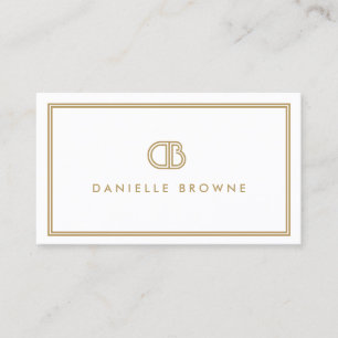 TARJETA DE VISITA LOGO AVANT GARDE ART DECO CON SUS INICIALES