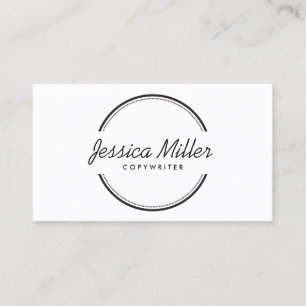 TARJETA DE VISITA LOGO CÍRCULO ABIERTO EN BLANCO Y NEGRO