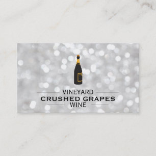 Tarjeta De Visita Logo con Dividers Champagne (bokeh blanco)