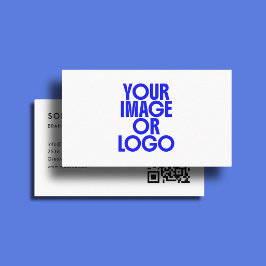 Tarjeta De Visita Logo Consultor Profesional Código QR Minimal Blanc