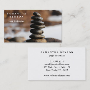 Tarjeta De Visita Logo de Acuarela Elegante Zen Yoga Sanación Salud