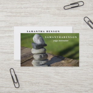 Tarjeta De Visita Logo de Acuarela Elegante Zen Yoga Sanación Salud