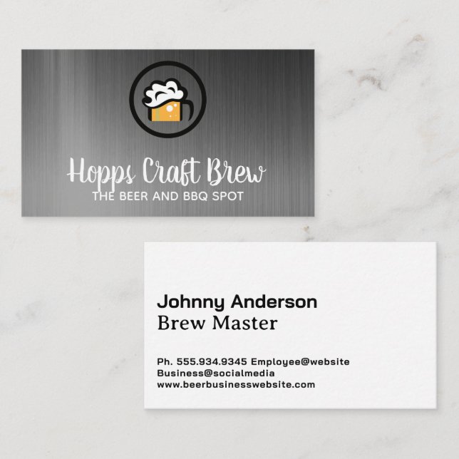 Tarjeta De Visita Logo de Beer Mug (Anverso / Reverso)