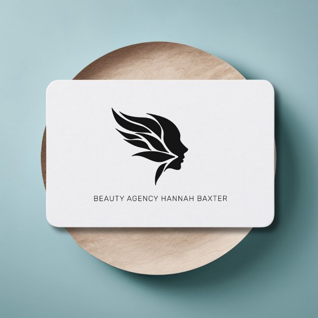 Tarjeta De Visita Logo de belleza femenina, moderno, salón, (Woman Beauty Logo, Modern, Salon, Business Card)
