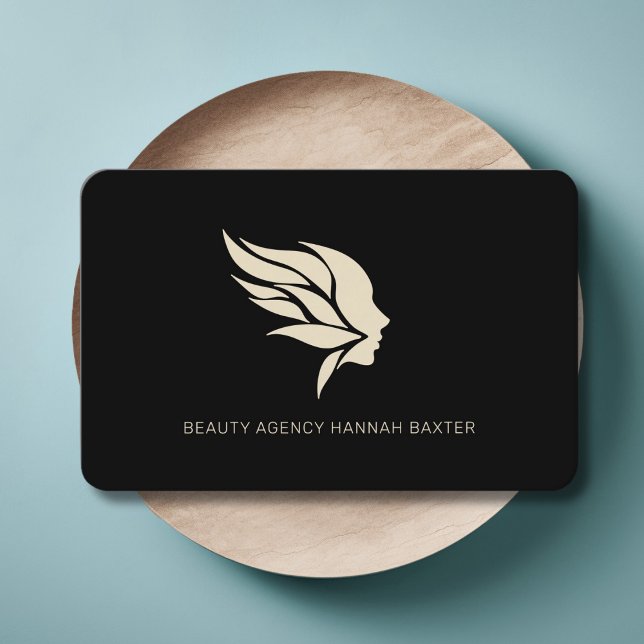 Tarjeta De Visita Logo de belleza femenina, moderno, salón, (Woman Beauty Logo, Modern, Salon, Business Card)