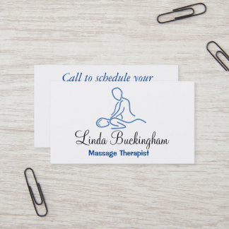 Tarjeta De Visita Logo de Blue Graphage Massage Therapist