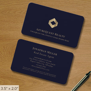 Tarjeta De Visita Logo de Blue Professional Luxury