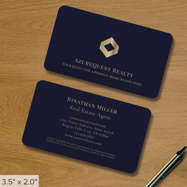 Tarjeta De Visita Logo de Blue Professional Luxury (Subido por el creador)