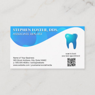 Tarjeta De Visita Logo de Blue Tooth   Dentista   Personalizado de c