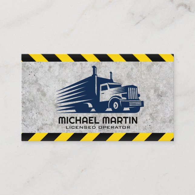 Tarjeta De Visita Logo de Blue Truck Big Rig (Anverso)