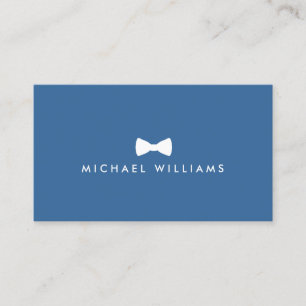 Tarjeta De Visita Logo de Bow Tie masculino refinado rustico sobre a
