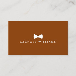 Tarjeta De Visita Logo de Bow Tie masculino rustico refinado en Cara