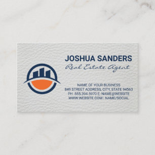 Tarjeta De Visita Logo de Building Town   Agente inmobiliario