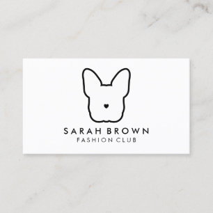Tarjeta De Visita Logo de Bulldog Francés Frenchies