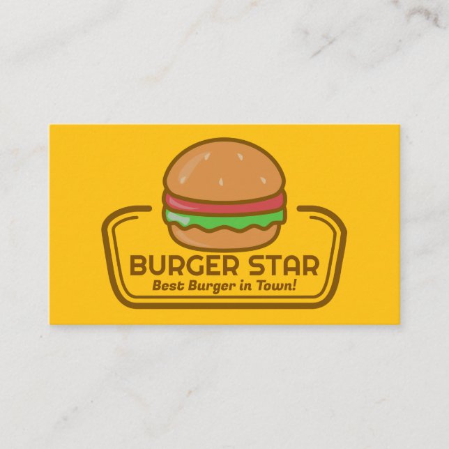 Tarjeta De Visita Logo de Burger | Restaurante (Anverso)