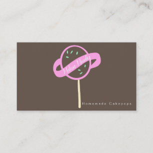 Tarjeta De Visita Logo de Cakepop Decorador de tartas de pancarta gi