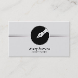Tarjeta De Visita Logo de Calligraphy Nib, escritor independiente cr