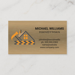 Tarjeta De Visita Logo de Construcción Arquitecto Constructor
