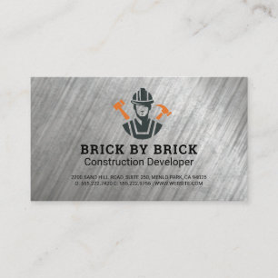 Tarjeta De Visita Logo de Construcción Constructor Propiedades