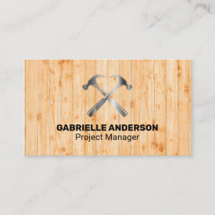 Tarjeta De Visita Logo de Cross Hammers Ventilación de madera Co