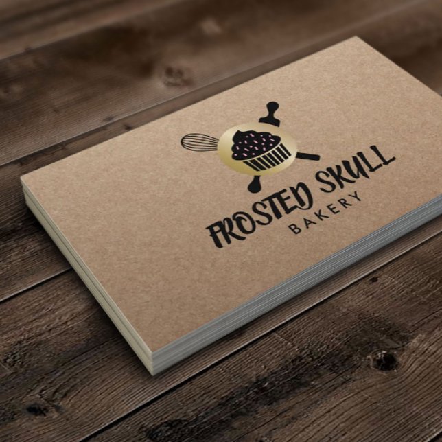 Tarjeta De Visita Logo de Crossbone, Personalizado de la panadería d (Subido por el creador)