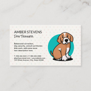 Tarjeta De Visita Logo de Cute Brown Dog
