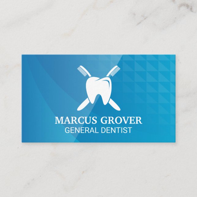Tarjeta De Visita Logo de Dentist | Pinceles dentales (Anverso)