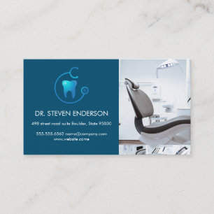Tarjeta De Visita Logo de Dentist   Presidente de la Oficina Dental