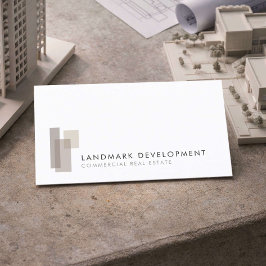 Tarjeta De Visita Logo de Desarrollador Comercial Moderno