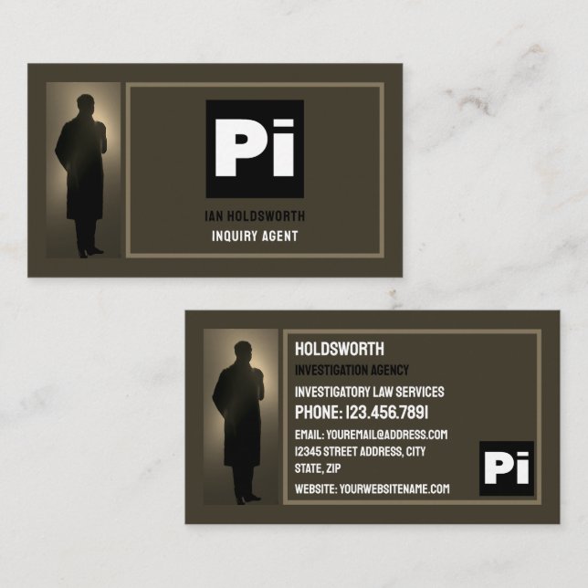 Tarjeta De Visita Logo de detectives, investigador de detectives pri (Anverso / Reverso)