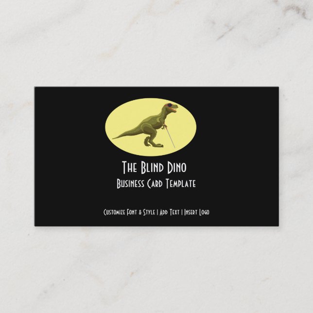 Tarjeta De Visita Logo de Dinosaurios - Los dinosaurios ciegos (Anverso)