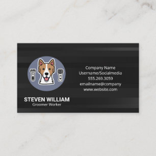 Tarjeta De Visita Logo de Dog Groomer