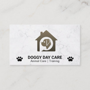 Tarjeta De Visita Logo de Dog House   Servicios para animales