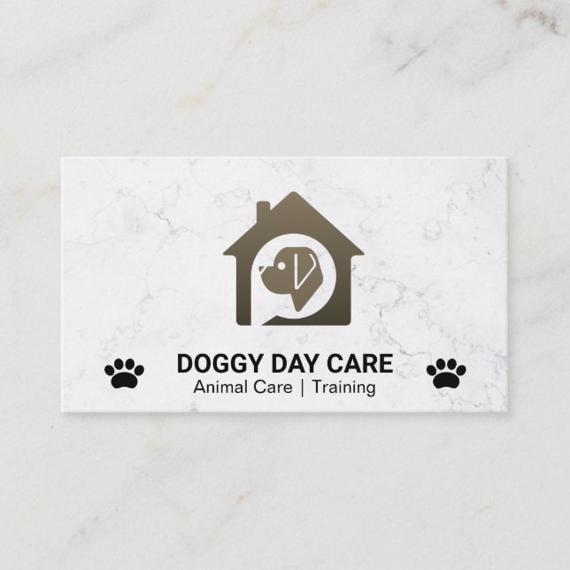 Tarjeta De Visita Logo de Dog House | Servicios para animales (Anverso)