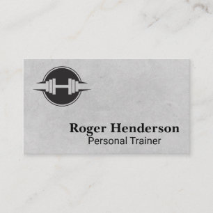 Tarjeta De Visita Logo de Dumbbell   Gimnasio