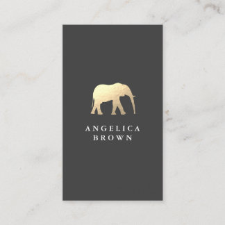 Tarjeta De Visita Logo de elefante clásico