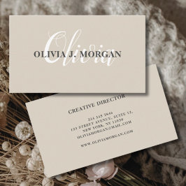 Tarjeta De Visita Logo de escritura moderna nombre profesional mínim