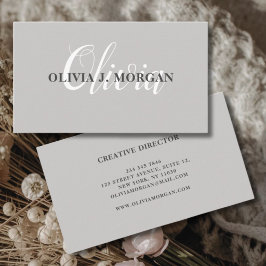 Tarjeta De Visita Logo de escritura moderna nombre profesional mínim