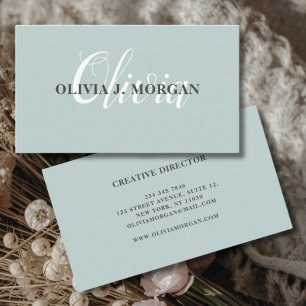 Tarjeta De Visita Logo de escritura moderna nombre profesional mínim