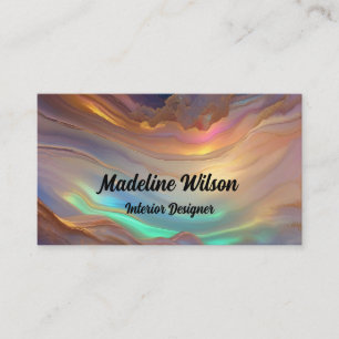 Tarjeta De Visita Logo de Faux Opal Stone
