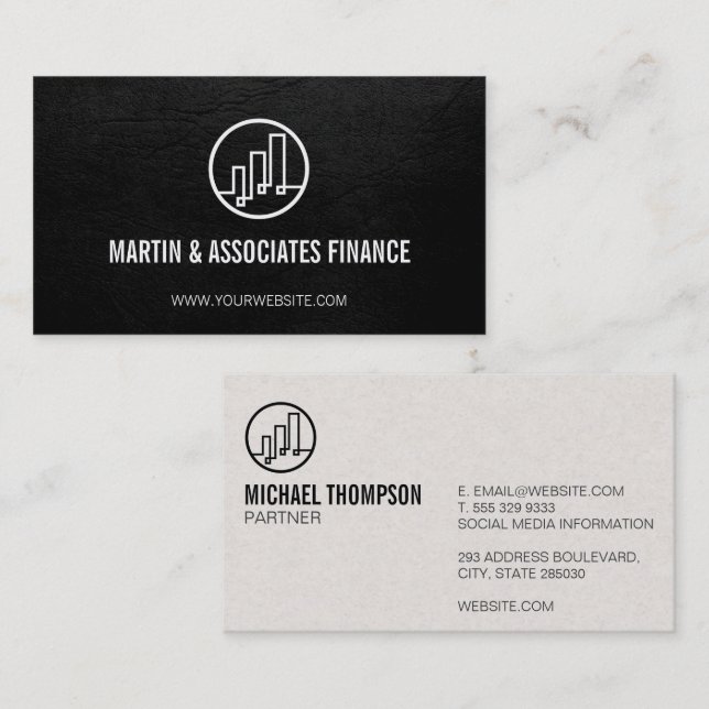 Tarjeta De Visita Logo de Finanzas (Anverso / Reverso)
