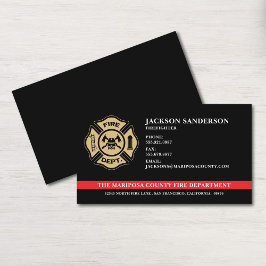 Tarjeta De Visita Logo de Fireman del Departamento de Bomberos perso