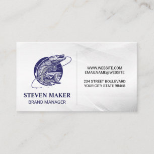 Tarjeta De Visita Logo de Fish Caught on Line