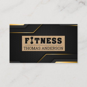 Tarjeta De Visita Logo de Gimnasio de Fitness Entrenamiento Person