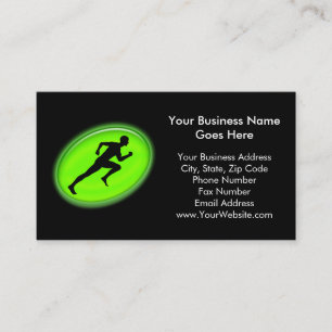 Tarjeta De Visita Logo de Green Glow Fitness and Entrenamiento Perso