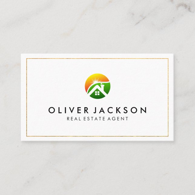 Tarjeta De Visita Logo de House and Sunshine (Anverso)