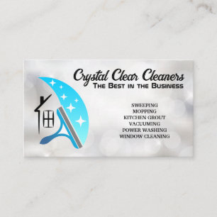 Tarjeta De Visita Logo de House Squeegee   Esparkle
