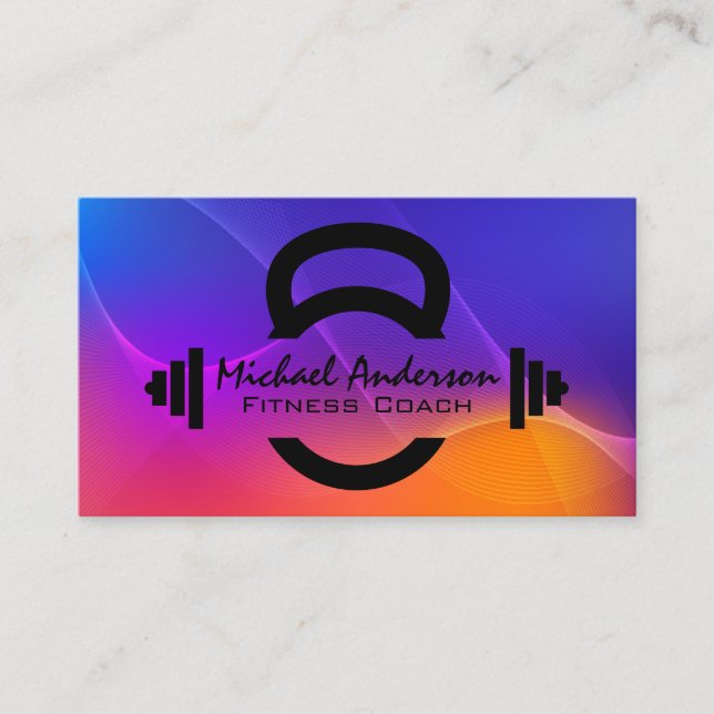 Tarjeta De Visita Logo de Kettle Bell Fitness (Anverso)