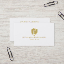 Tarjeta De Visita Logo De La Abogada Simple Gold Lady Justice