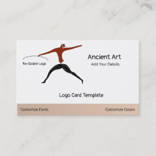 Tarjeta De Visita Logo de la Antigua Guerrera de Arte